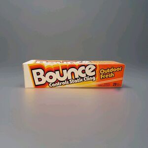 Bounce Fabric Softener Sheets Outdoor Fresh Rare Box Used 50% Full 1980s Vintage